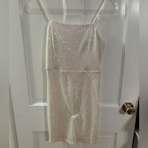 White Sequin Dress